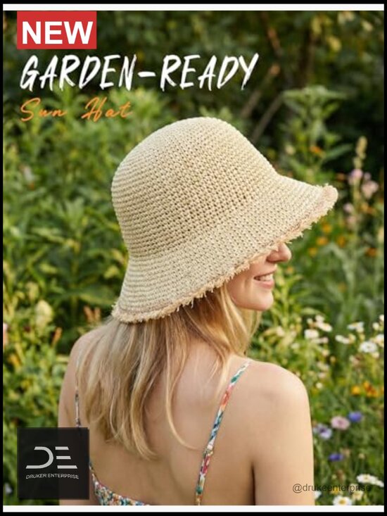 Fashion Travel Floppy Foldable Packable Crochet Wide Brim Bucket Sun Hat